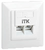 ITK Внутренняя инф. розетка RJ45 кат. 6 FTP 2 порта