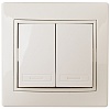 1-104-02 Эл/ус Intro Выключатель двойной, 10А-250В, IP20, СУ, Plano, сл.кость