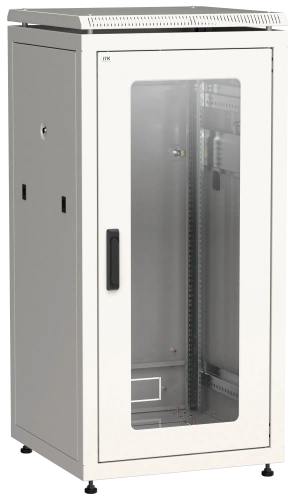 Шкаф сетевой 19" LINEA N 18U 600х800 мм стеклянная передняя дверь серый ITK