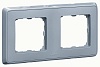 Рамка 2 поста жемчужно-серая
