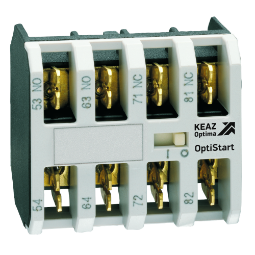 Блок контактный OptiStart K-MX-F1002 фронтальный 2НЗ, клеммы фастон, для мини-контакторов M Блок контактный OptiStart K-MX-F1002 фронтальный 2НЗ, клеммы фастон, для мини-контакторов M