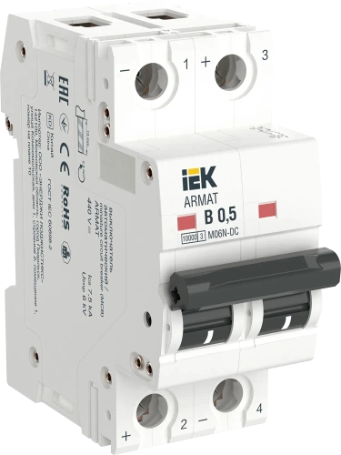 ARMAT Авт. выкл. M06N-DC 2P B 0,5А IEK