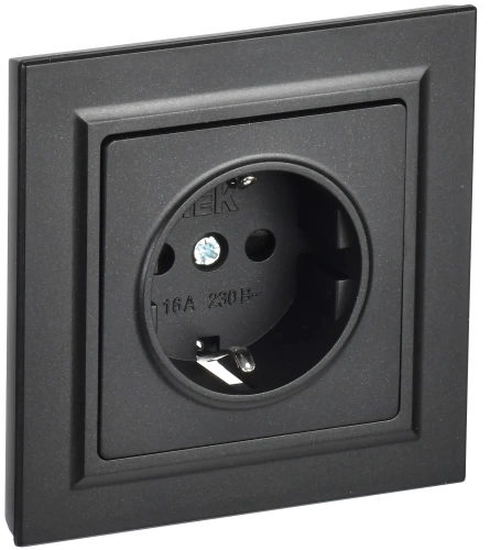 BRITE Роз. с з/к/ш 16А в сб. РСР14-1-0-БрЧ черн. IEK BRITE Роз. с з/к/ш 16А в сб. РСР14-1-0-БрЧ черн. IEK