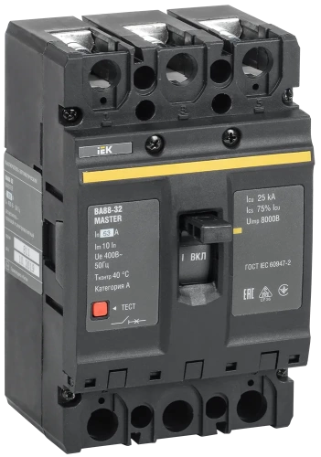 Выкл. авт. ВА88-32 3Р 63А 25кА MASTER IEK