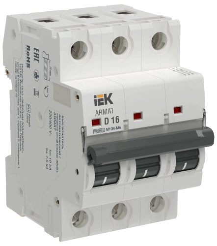 ARMAT Авт. выкл. без тепл. расц. M10N-MA 3P D 16А IEK