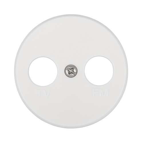 Накладка розетки TV+FM 2 (белый) Vintage