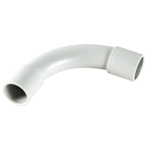 CUG16 Угол 90 гр.(единый) для труб D16мм, цвет серый (1уп = 50шт) Экопласт