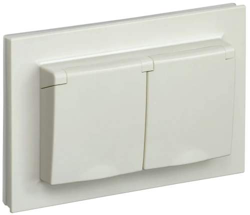 BRITE Роз. 2-я с кр. 16А в сб IP44 РСбш12-3-44-БрКр беж. IEK