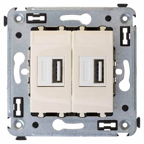 USB зарядное устройство в стену, "Avanti", "Ванильная дымка"