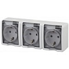 11-2405-01 Эл/ус ЭРА Розетка 3х2P+E IP54, 16A-250В, ОУ, Эра Эксперт, белый