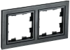 BRITE Рамка 2-мест. РУ-2-БрЧ черн. IEK
