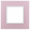 14-5101-30 Эл/ус ЭРА Рамка на 1 пост, стекло, Эра Elegance, розовый+бел