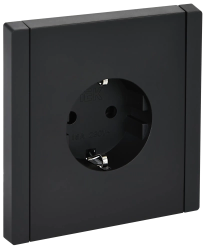 FORTE&PIANO Роз. с з/к без з/ш в/к 16А FP116 чер. IEK FORTE&PIANO Роз. с з/к без з/ш в/к 16А FP116 чер. IEK