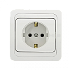 Лондон Розетка 1-местная с заземлением 16А белая EKF PROxima