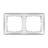 Рамка 2-постовая (серебристый металлик) LK60