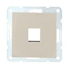 Накладка с суппортом розетки компьютернойи телефонной на 1 вход (бежевый) БЕЗ разъема LK60