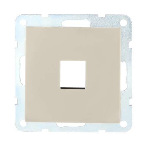 Накладка с суппортом розетки компьютернойи телефонной на 1 вход (бежевый) БЕЗ разъема LK60 Накладка с суппортом розетки компьютернойи телефонной на 1 вход (бежевый) БЕЗ разъема LK60