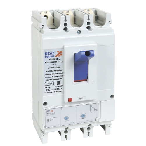 Выключатель автоматический OptiMat D630F-TM400-УХЛ3 Выключатель автоматический OptiMat D630F-TM400-УХЛ3
