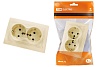Розетка двойная 2П+З 16А 250В сл. кость "Таймыр" TDM