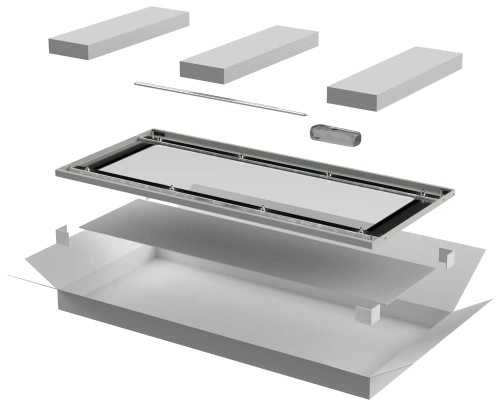 ITK LINEA N Дверь стеклянная 600мм шкафа 18U сер.