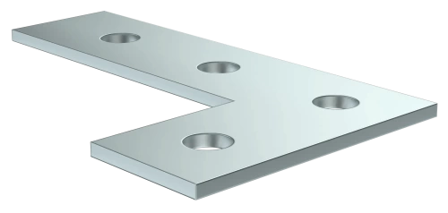 Пластина соед. L-образная удлин. для STRUT-профиля EZ IEK