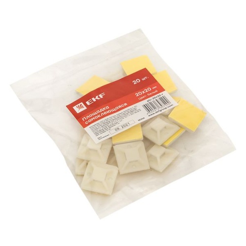 Площадка самоклеящаяся (20х20мм.) белая (20шт.) EKF PROxima