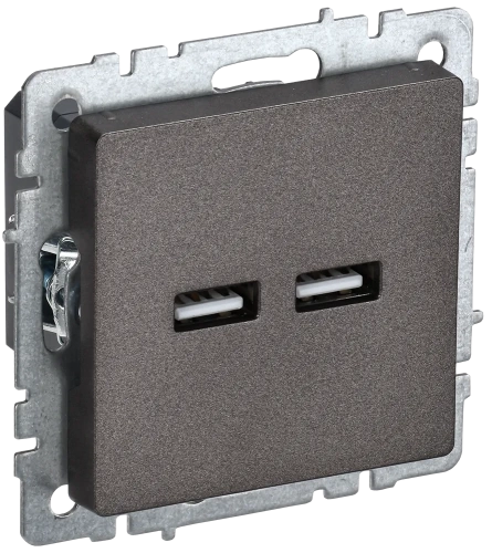 BRITE Роз. USB A+A 3,1А РЮ10-1-БрТБ бр. IEK BRITE Роз. USB A+A 3,1А РЮ10-1-БрТБ бр. IEK