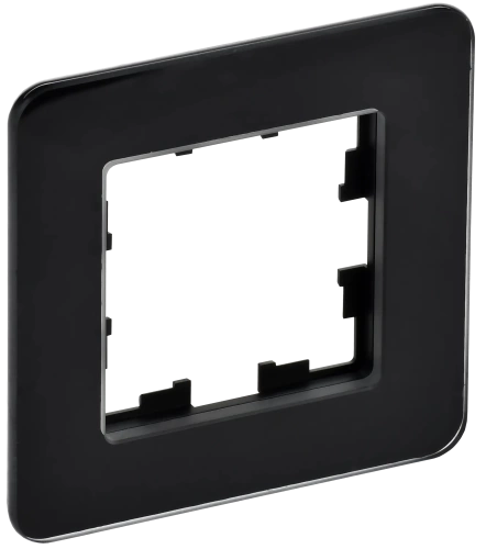 BRITE Рамка 1-мест. РУ-1-2-Бр стекло черн. RE IEK