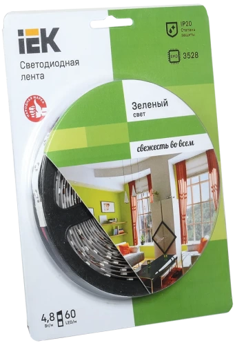 Лента LED 5м блистер LSR-3528G60-4.8-IP20-12V IEK-eco (кр. 1шт.) ИЭК Лента LED 5м блистер LSR-3528G60-4.8-IP20-12V IEK-eco (кр. 1шт.) ИЭК