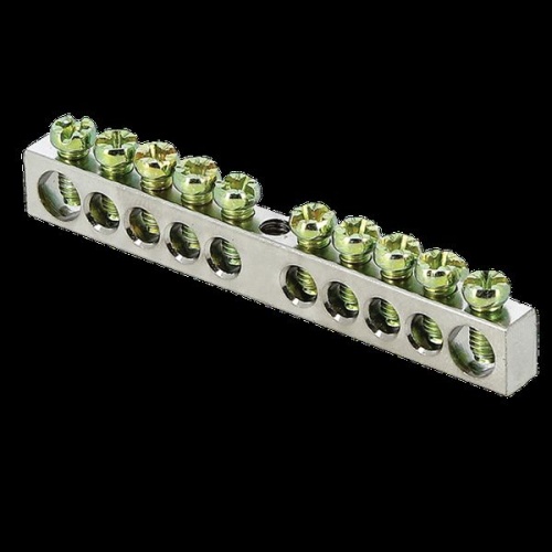 Шина PEN "ноль-земля" (6x9мм) 10 отв. цинк крепеж по центру EKF PROxima Шина PEN "ноль-земля" (6x9мм) 10 отв. цинк крепеж по центру EKF PROxima