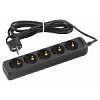 UX-5e-3m-B  Удлинитель электрический ЭРА UX-5e-3m-B с заземлением 5 розеток 3 м ПВС 3х0,75мм2 10А черный