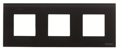 Рамка 3-постовая, серия Zenit, стекло чёрное N2273 CN (N2273 CN) Рамка 3-постовая, серия Zenit, стекло чёрное N2273 CN (N2273 CN)