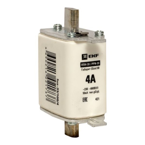 Плавкая вставка ППН-33 160/ 4А габарит 00 EKF