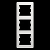 GLOSSA 3-постовая РАМКА, вертикальная, БЕЛЫЙ