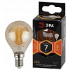 Лампы СВЕТОДИОДНЫЕ F-LED P45-7W-827-E14 gold ЭРА (филамент, шар золот, 7Вт, тепл, E14)