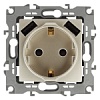 12-4109-04  ЭРА Розетка 2P+E 16A-250В, штор. с 2xUSB 5В-3А, Эра12, шампань