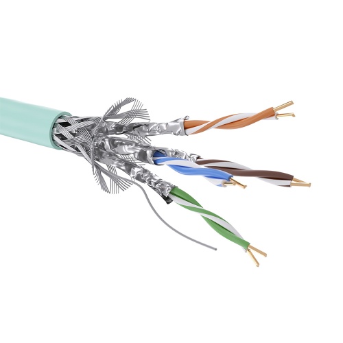 Кабель CAT 6A, S/FTP, нг(А)-HF, бухта 500м, аква