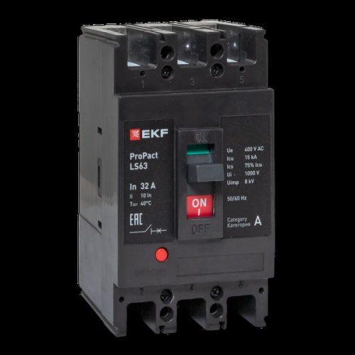 Автоматический выключатель LS63 15кА 3P 32А ProPact EKF Автоматический выключатель LS63 15кА 3P 32А ProPact EKF