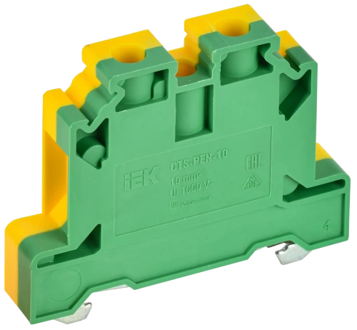 Колодка клеммная CTS-PEN земля 10мм2 желто-зеленая IEK