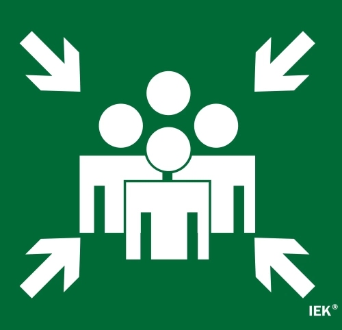 Этикетка самокл. 310х280мм "Место сбора" IEK