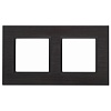 14-5202-05 Эл/ус ЭРА Рамка на 2 поста, металл, Эра Elegance, чёрный+антр