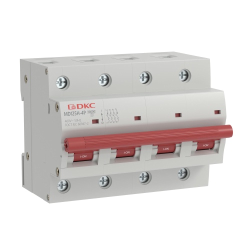 Автоматический выключатель модульный YON max типа MD125H, 10кА, 4 полюса, хар-ка C, 40А