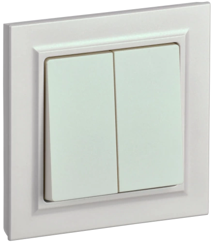 BRITE Выключ. 2-кл. 10А в сб. ВСР10-2-0-БрЖ жемч. IEK