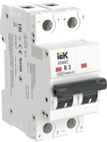 ARMAT Авт. выкл. M06N-DC 2P B 3А IEK