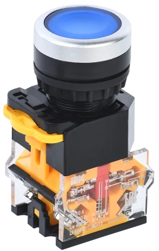 Кнопка D8-11 d=22мм 1з+1р синяя IEK Кнопка D8-11 d=22мм 1з+1р синяя IEK