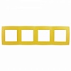 12-5004-21 Эл/ус ЭРА Рамка на 4 поста, Эра12, жёлтый
