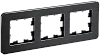 BRITE Рамка 3-мест. РУ-3-1-Бр металл черн. RE AL IEK