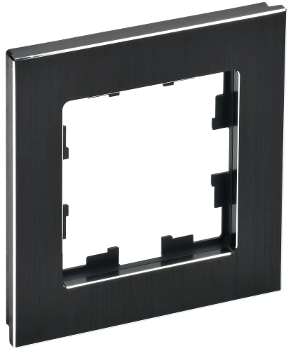 BRITE Рамка 1-мест. РУ-1-1-БрЧ металл черн. IEK