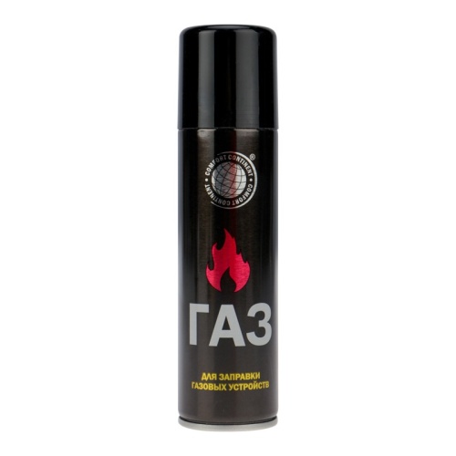 Газ для зажигалок, метал.баллон, 210 см3 (140 мл) 80 гр. с универсальным переходником Газ для зажигалок, метал.баллон, 210 см3 (140 мл) 80 гр. с универсальным переходником