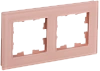 BRITE Рамка 2-мест. РУ-2-2-БрП стекло персиковый матовый IEK